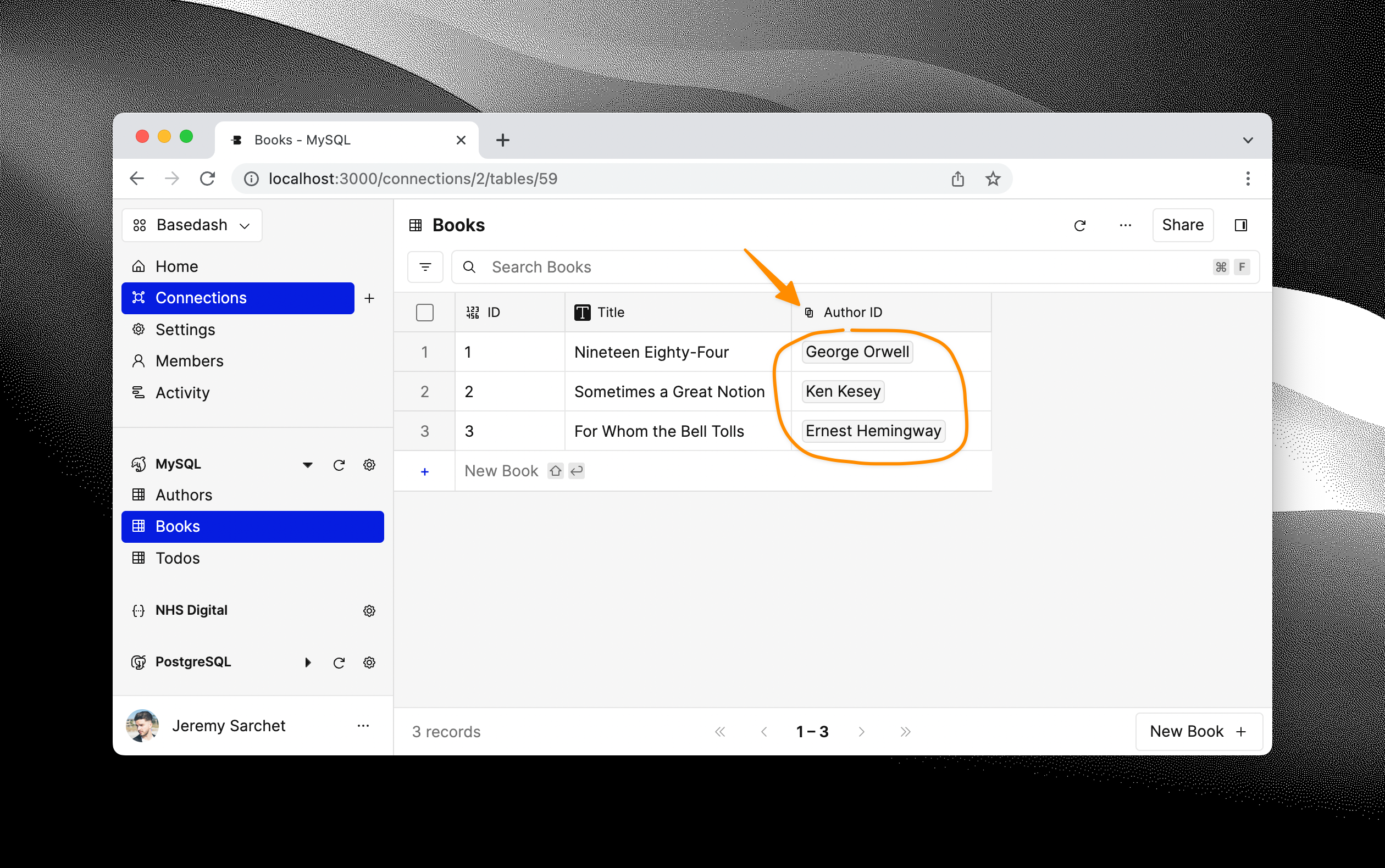 Database table joins with and without foreignkey constraints Basedash